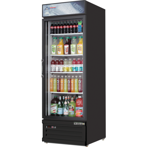 Everest Refrigeration EMGR20B 24.75" W 1-Section Reach-In Glass Door Merchandiser Refrigerator - 115 Volts