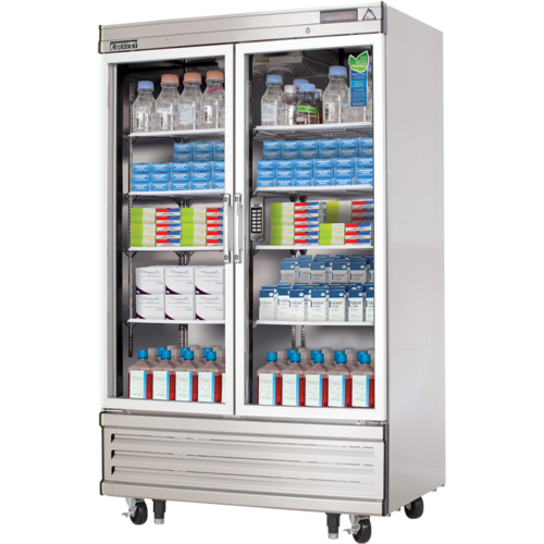 Everest Refrigeration EBGR2-LAB 33 Cu. Ft. Stainless Steel Two Section Laboratory Refrigerator - 115 Volts