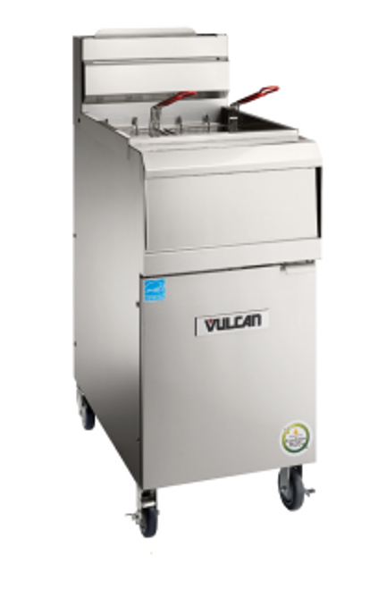 Vulcan 1VHG50-LP 50 Lbs. Liquid Propane Free Standing Quickfry Series Gas Fryer - 70,000 BTU