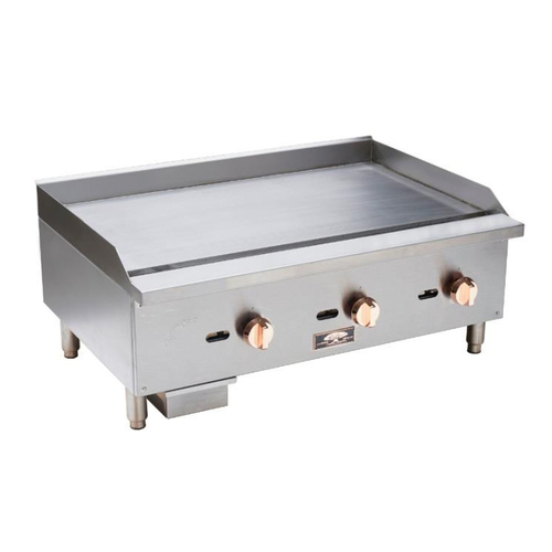 Copper Beech CBMG-60 Stainless Steel Front and Galvanized Sides Countertop Natural Gas Griddle - 120,000 BTU