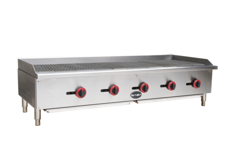 SABA CB-60-NG 60" W Stainless Steel Countertop Liquid Propane Radiant Charbroiler - 60,000 BTU