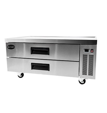 SABA SCB-52 51.38" W Stainless Steel 2 Drawers Chef Base Drawer Refrigerator - 115 Volts