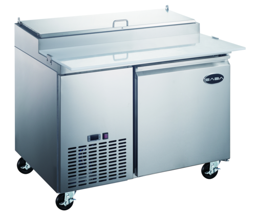 SABA SPP-44-6 13.8 Cu. Ft. Stainless Steel 1-Section Pizza Prep Table - 115 Volts