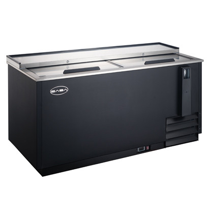 SABA SBC-50B 49.5" W Black Horizontal Stainless Steel Bottle Cooler - 115 Volts