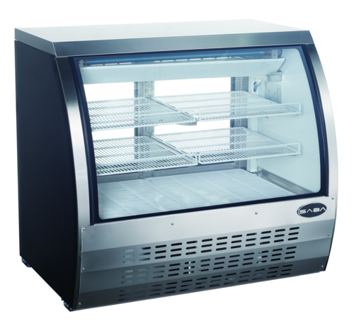 SABA SCGG-47 47.25" W Aluminum and Stainless Steel Curved Glass Curved Glass Refrigerated Deli Case - 115 Volts