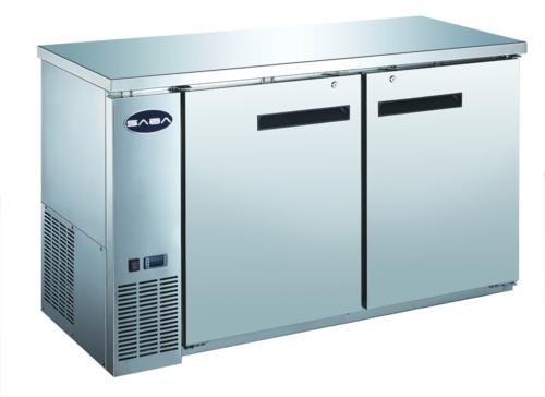 SABA SBB-24-60SS 60.75" W Stainless Steel Solid Door Back Bar Cooler - 115 Volts