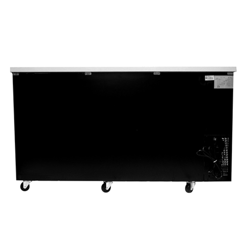 SABA SBB-27-69G 90.38" W Black Stainless Steel Glass Door Back Bar Cooler - 115 Volts