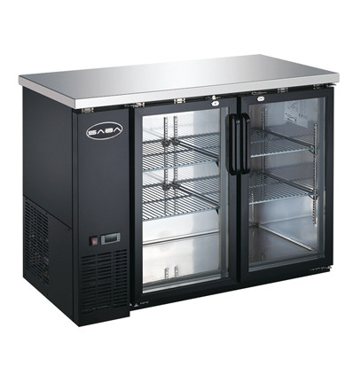 SABA SBB-24-48G 48.88" W Black Stainless Steel Back Bar Cooler - 115 Volts