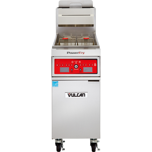 Vulcan 1VK45D 50 Lbs. Stainless Steel Liquid Propane PowerFry5 Fryer - 70,000 BTU