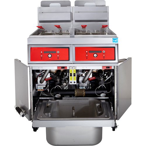 Vulcan 3VK65DF 70 Lbs. Stainless Steel Natural Gas PowerFry5 Fryer - 240,000 BTU