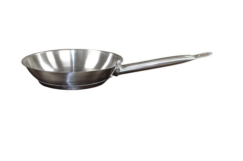 Thunder Group SLSFP4008 8" Dia. Stainless Steel Uncoated Fry Pans