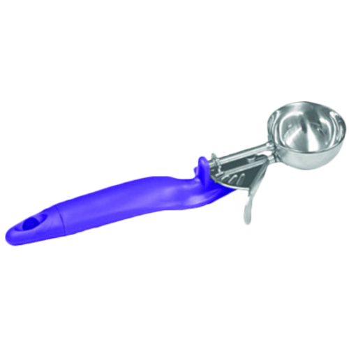 Thunder Group SLDS040L 0.75 Oz. Purple Stainless Steel Ergonomic Handle #40 Lever Disher