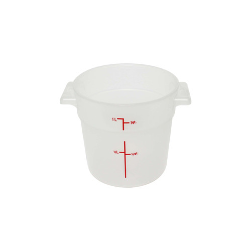 Thunder Group PLRFT301TL 1 Qt. Polypropylene Round Food Storage Container