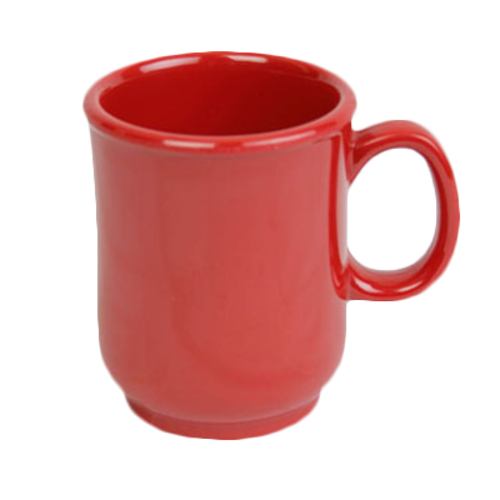 Thunder Group N-901PR 8 Oz. Pure Red Melamine Bulbous Mug