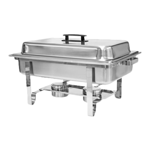 Thunder Group SLRCF001 8 Qt. Stainless Steel Lift-Off Cover Rectangular Economy Chafer