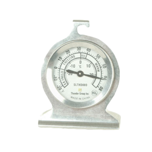 Thunder Group SLTHD080 Stainless Steel Dial Type Refrigerator and Freezer Thermometer