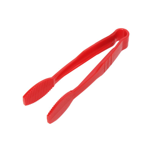 Thunder Group PLFTG006RD 6" Red Polycarbonate Flat Grip Serving Tongs