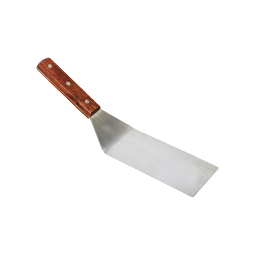 Thunder Group SLTWBT075 7.5" Stainless Steel Straight Blade Wood Handle Solid Turner