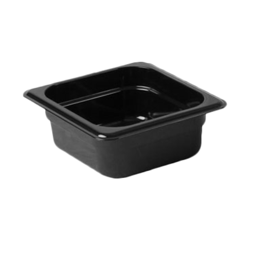 Thunder Group PLPA8162BK Black Polycarbonate 1/6 Size Food Pan