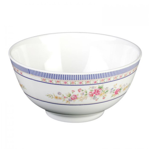 Thunder Group 5206AR 25 Oz. Melamine Rose Round Rice Bowl