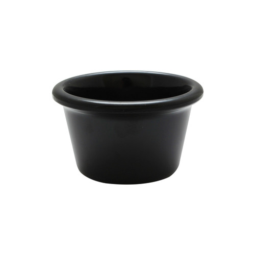 Thunder Group ML535BL1 1.75 Oz. Black Melamine Round Smooth Ramekin
