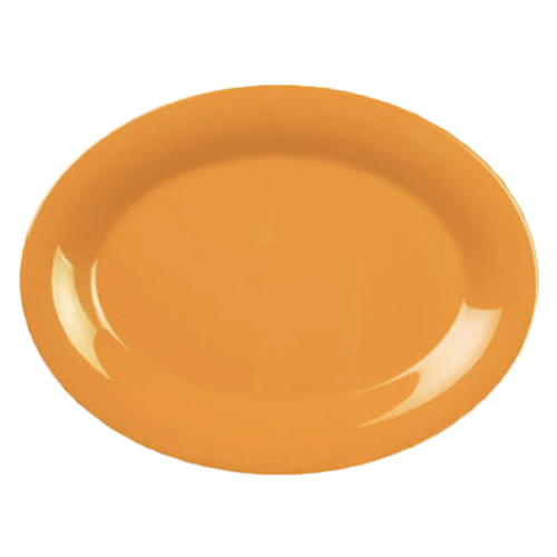 Thunder Group CR209YW 9.5" W x 7.25" D Yellow Melamine Oval Platter