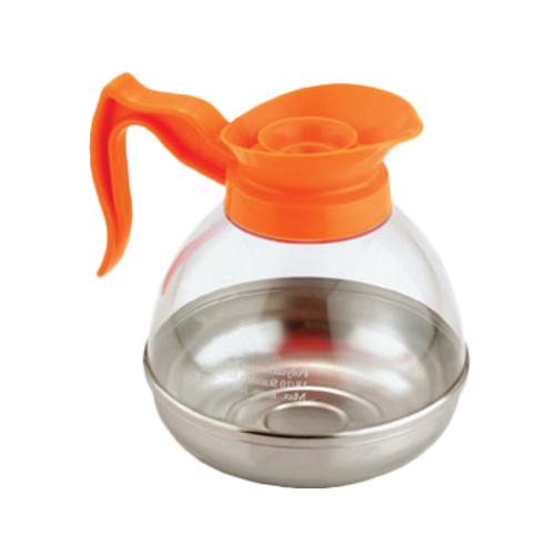 Thunder Group PLCD064D 64 Oz. Orange Polycarbonate Coffee Decanter