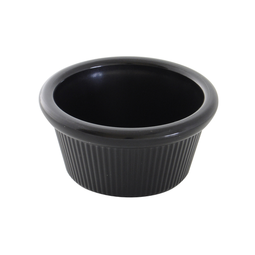 Thunder Group PL532BL1 4 Oz. Black Round Plastic Ramekin