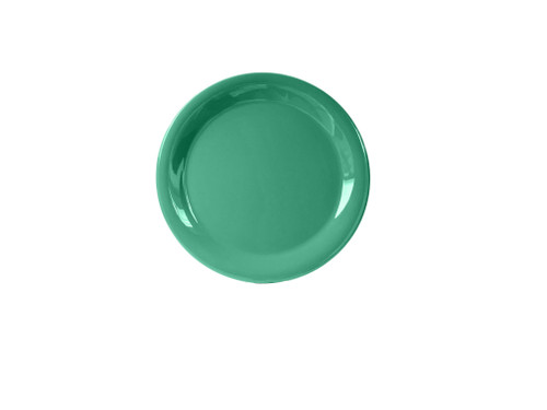 Thunder Group CR109GR 9" Dia. Green Melamine Round Narrow Rim Plate