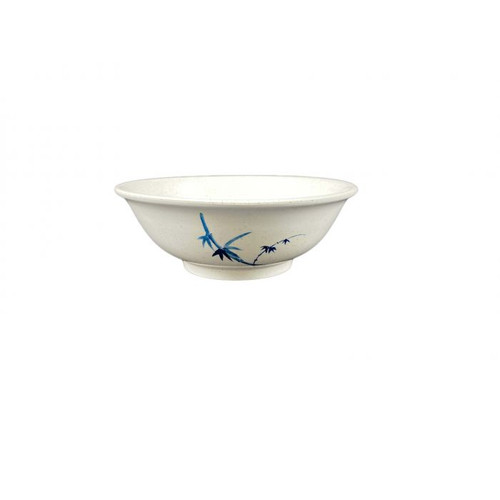 Thunder Group 5065BB 32 Oz. Melamine Blue Bamboo Rimless Bowl