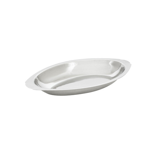 Thunder Group SLGT008 8 Oz. Stainless Steel Oval Au Gratin Dish