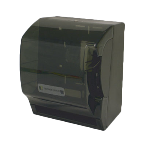 Thunder Group PLSTD393 Black Transparent Plastic Square Paper Towel Dispenser