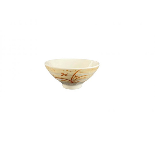 Thunder Group 5706 16 Oz. Melamine Gold Orchid Soup Bowl
