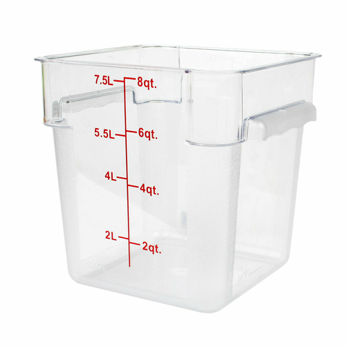 Thunder Group PLSFT008PC 8 Qt. Clear Polycarbonate Square Food Storage Container