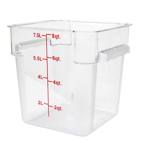 Thunder Group PLSFT008PC 8 Qt. Clear Polycarbonate Square Food Storage Container