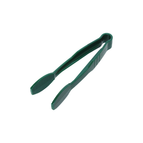 Thunder Group PLFTG006GR 6" Green Polycarbonate Flat Grip Serving Tongs
