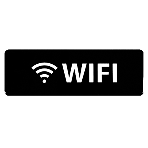 Thunder Group PLIS9336BK 9" W x 3" H "Wifi" Information Symbol Sign