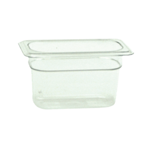 Thunder Group PLPA8194 1/9 Size Clear Polycarbonate 4" Deep Food Pan