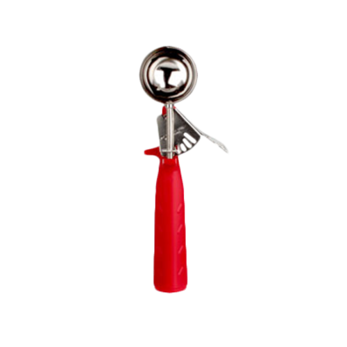 Thunder Group SLDS224P 1.33 Oz. Red Stainless Steel Plastic Handle Disher