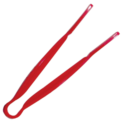 Thunder Group PLFTG012RD 12" Red Polycarbonate Flat Grip Serving Tongs