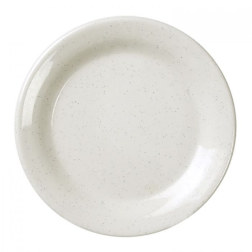 Thunder Group AD107WS 7.5" Dia. White Melamine Round San Marino Dinner Plate