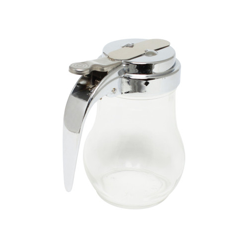 Thunder Group GLTWSY006 6 Oz. Glass Open Handle Syrup Dispenser