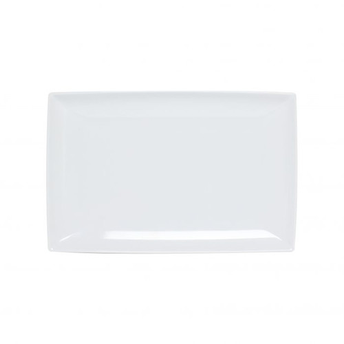 Thunder Group 47128WT 12.5" x 8" White Rectangular Melamine Classic Tray