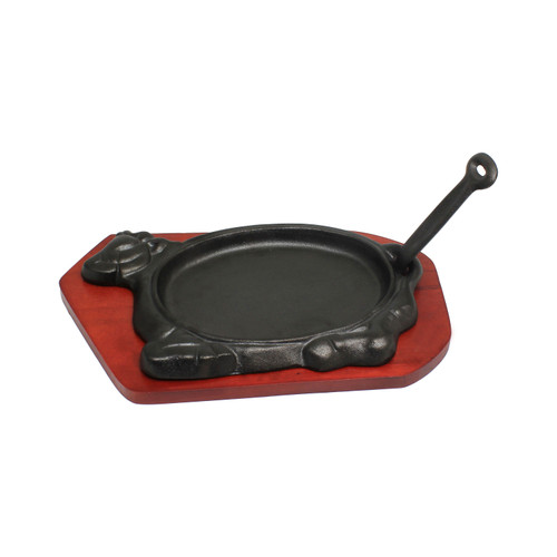 Thunder Group IRBB002 Cast Iron Steak Board Sizzle Platter Set