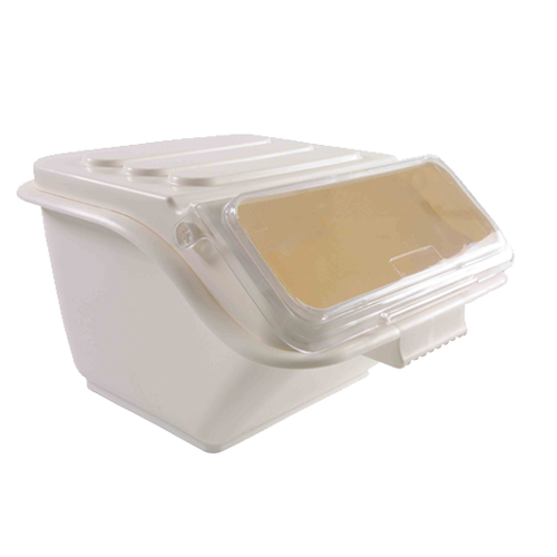 Thunder Group PLIB010S 10 Gal. White Polypropylene Shelf Ingredient Bin
