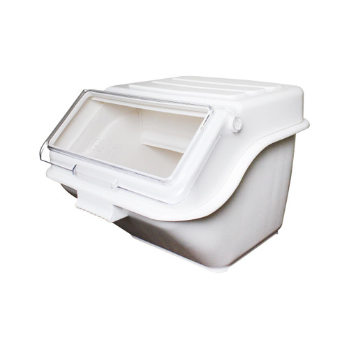 Thunder Group PLIB010S 10 Gal. White Polypropylene Shelf Ingredient Bin