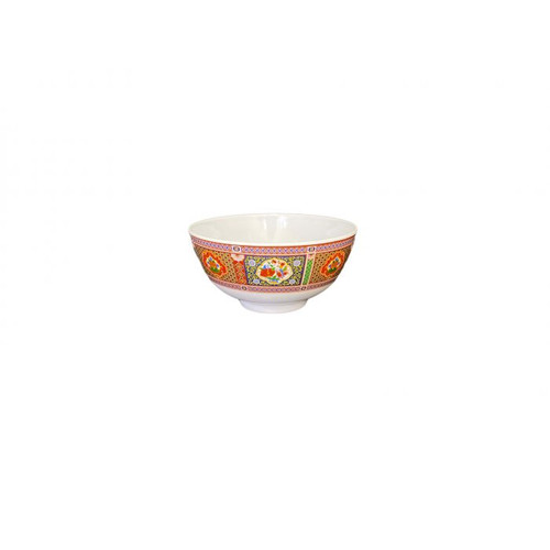 Thunder Group 3004TP 12 Oz. Melamine Peacock Round Rice Bowl