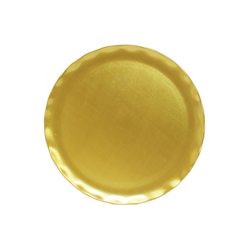 Thunder Group RF1018G Gold Melamine Round Plate