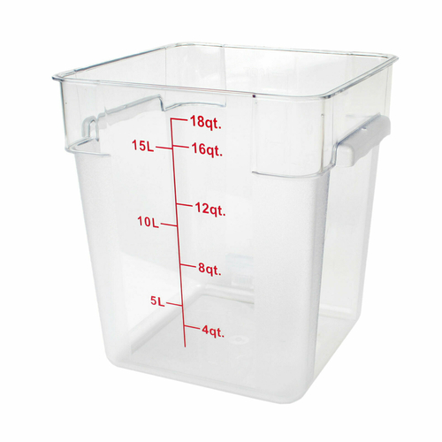 Thunder Group PLSFT018PC 18 Qt. Clear Polycarbonate Square Food Storage Container