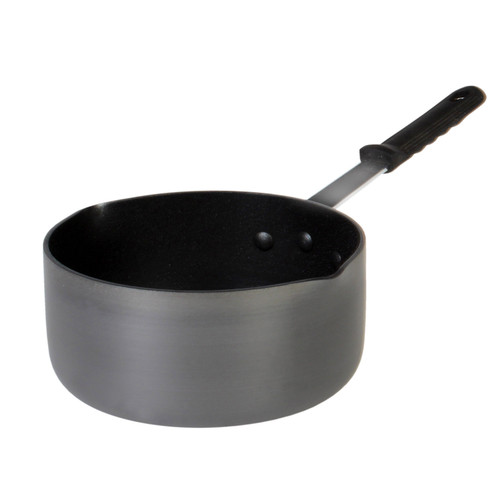 Thunder Group ALSS010AC 1 Qt. Aluminum Riveted Chrome Plated Steel Cool Handle Sauce Pan